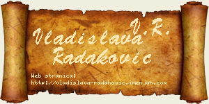 Vladislava Radaković vizit kartica